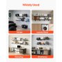 VEVOR 2-Tier Heavy Duty Wall Garage Shelving, 4 Pack 305 x 914 mm Steel Wall Mounted Shelving Unit, 305 x 1828 mm Per Shelf Floating Storage Metal Rack for Garage, 272 kg Total Weight Capacity, Black