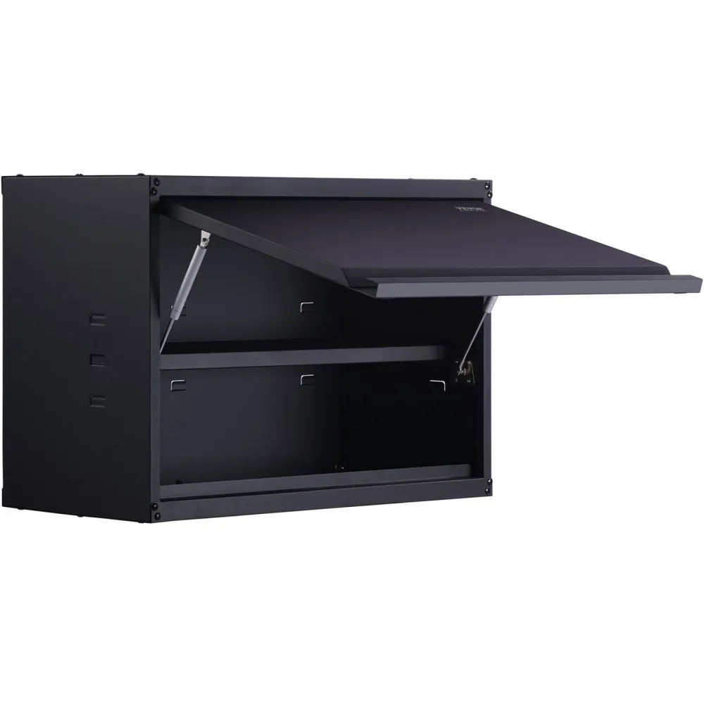 VEVOR Metal Storage Cabinet, 120lbs Load Capacity per Shelf, 20'' Tall Wall-Mounted Powder-Coating Steel Garage Cabinet with Adjustable Shelf, Press to Lock & Open Door, Perfect for Office Home Garage