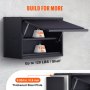 VEVOR Wall-Mounted Metal Storage Cabinet with Adjustable Shelf 54 kg per Shelf