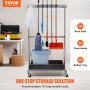 VEVOR Garden Tool Organizer, 10 Slots with Hooks, Yard Tool Tower Rack with Wheels for Garage Organization and Storage, Hold Long-Handled Tool/Rake/Broom, Metal Tool Stand Holder for Shed, Outdoor