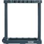 VEVOR garden tool organizer with slots and wheels for easy mobility in dark green plastic.