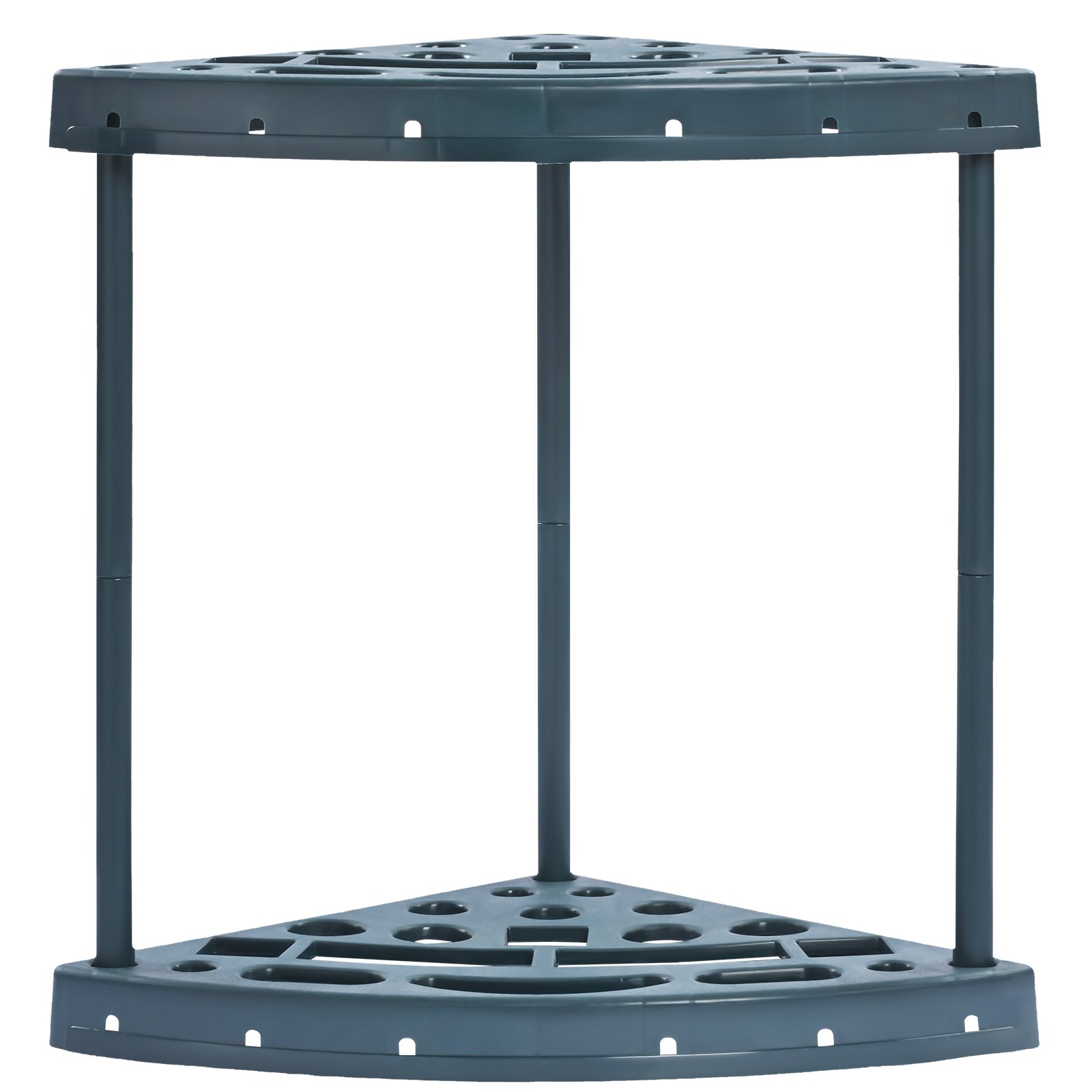 VEVOR garden tool organizer with corner design and multiple slots for efficient storage.