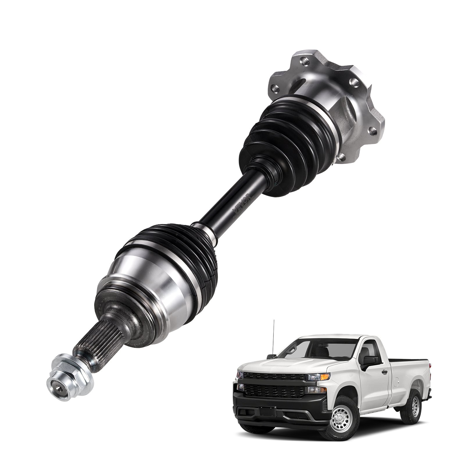 VEVOR CV Axle Shaft Assembly, Front Left or Right Side (Driver or Passenger Side), Automotive Replacement CV Joint Axle Compatible with 1999-2006 Chevrolet Silverado 1500, Alloy Steel & Carbon Steel