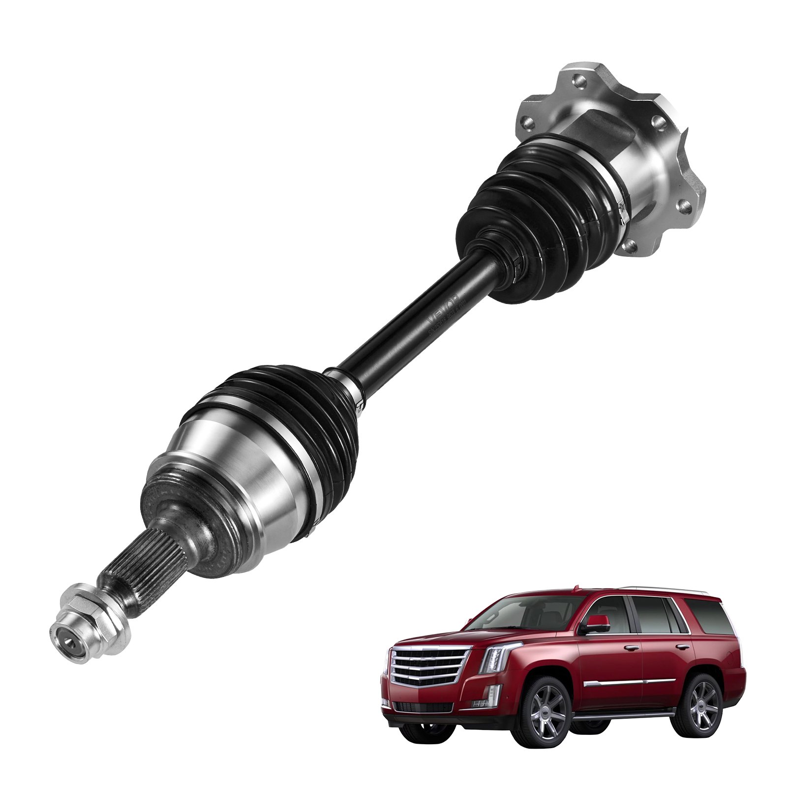 VEVOR CV Axle Shaft Assembly, Front Left or Right Side (Driver or Passenger Side), Automotive Replacement CV Joint Axle Shaft Compatible with 2007-2020 Cadillac Escalade, Alloy Steel & Carbon Steel