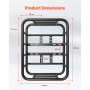 VEVOR Rear Bike Basket Medium Bicycle Basket Cargo Net Rainproof Cover Liner