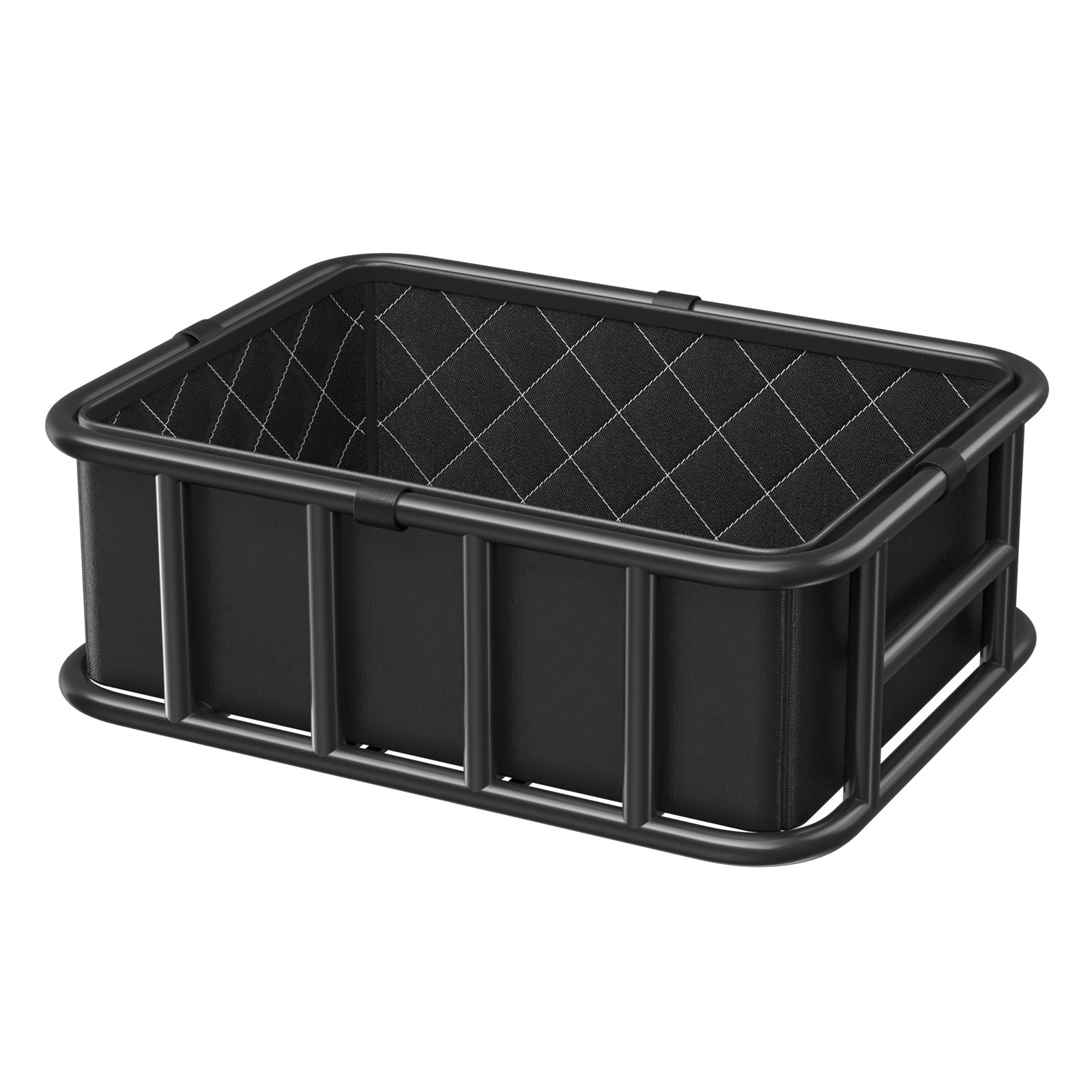 VEVOR Rear Bike Basket, Medium Bicycle Basket with Cargo Net, Liner & Waterproof Cover, Heavy Duty Bike Back Basket for Adult Women/Men Carrying Dogs, Pets, Fruit & Grocery, Mounting Tools Included