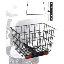 Scooter Rear Basket Heavy Duty Mobility Basket with Handle 1 in Receiver