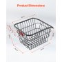Rear Bike Basket Metal Wire Bicycle Basket Reflective Tail Light Cover
