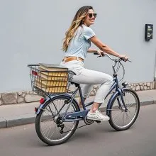 Rear Bike Basket Metal Wire Bicycle Basket Reflective Tail Light Cover