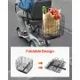 VEVOR Scooter Rear Basket, Folding Metal Wire Basket, Heavy Duty & Spacious Cargo Basket, Works with 1-inch Receiver, Compatible with Most Golden, Drive & Pride Mobility Scooter
