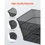 VEVOR Rear Bike Basket, Wire Mesh Bicycle Basket with Cargo Net & Waterproof Cover, Durable Metal Bike Back Basket, Fits Most Rear Bike Racks, Mounting Tools Included