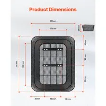 VEVOR Rear Bike Basket Wire Mesh Bicycle Basket with Cargo Net Waterproof Cover