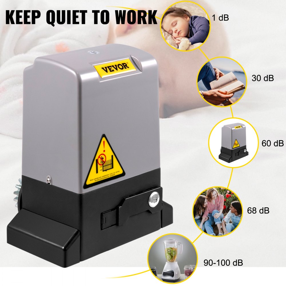 VEVOR Sliding Gate Opener Automatic Sliding Gate Motor 1800KG 4 Remote & APP