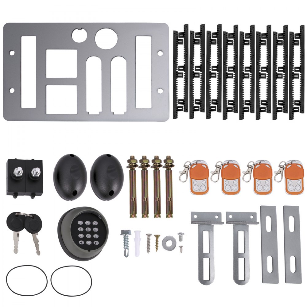 VEVOR Sliding Gate Opener, 1800 KG 8 m, Automatic Sliding Gate with 4 Remote Controllers & APP Control, Electric Rolling Driveway Slide Gate Motor, Complete Gate Operator Hardware Security System Kit