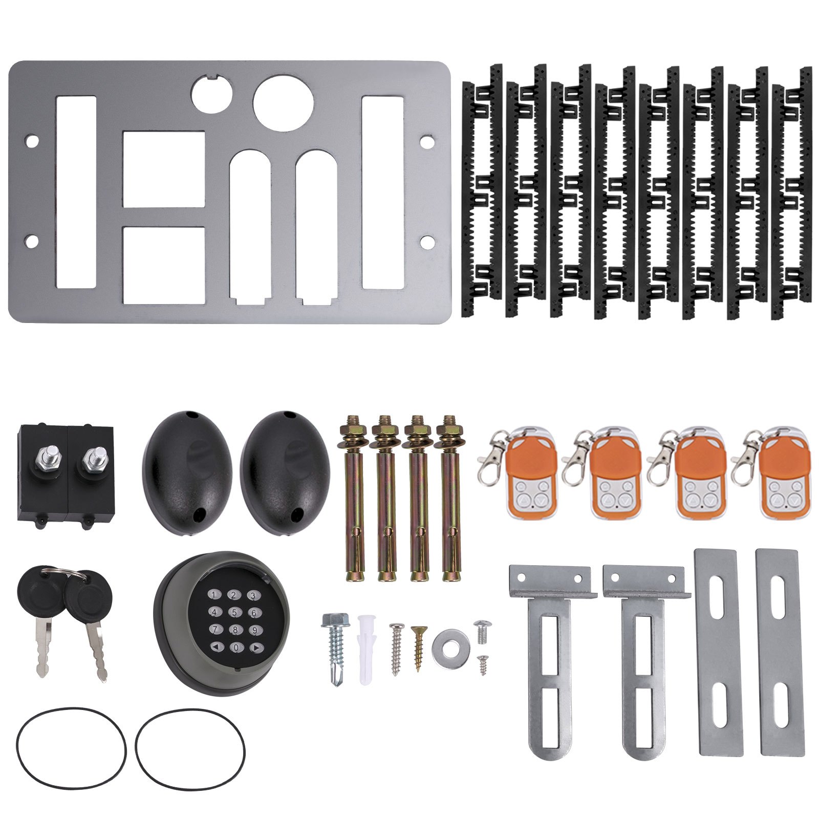 VEVOR Sliding Gate Opener, 1800 KG 8 m, Automatic Sliding Gate with 4 Remote Controllers & APP Control, Electric Rolling Driveway Slide Gate Motor, Complete Gate Operator Hardware Security System Kit