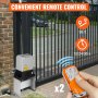 VEVOR Automatic Gate Opener 1400lb with Infrared Security Photocell Sensor with 2 Remote Controls Sliding Gate Opener Move Speed 39ft Per Min