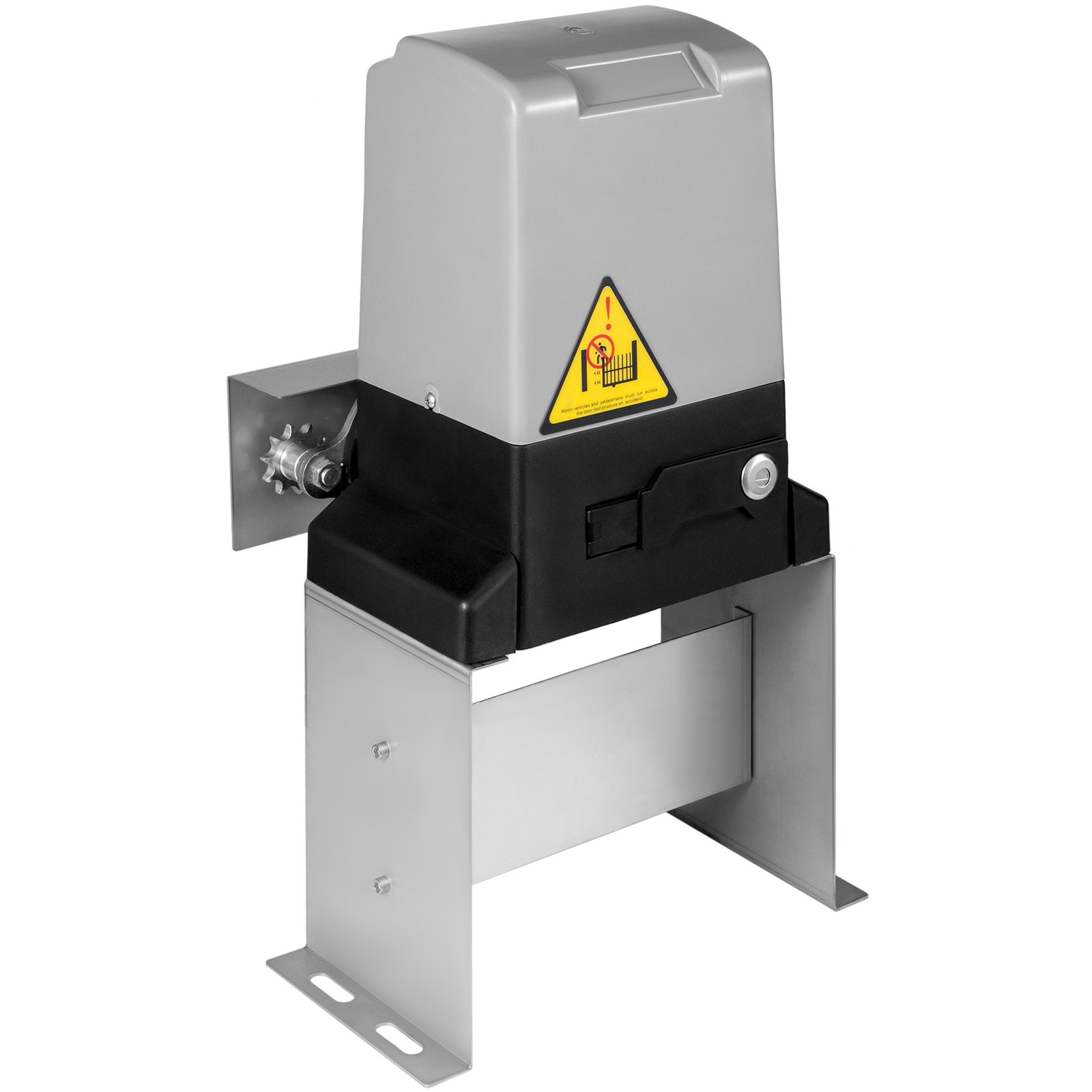 VEVOR Automatic 1800lb with Infrared Security Photocell Sensor with 2 Remote Controls Sliding Gate Opener Move Speed 40ft Per Min, Up to 1800 LBS, Silver