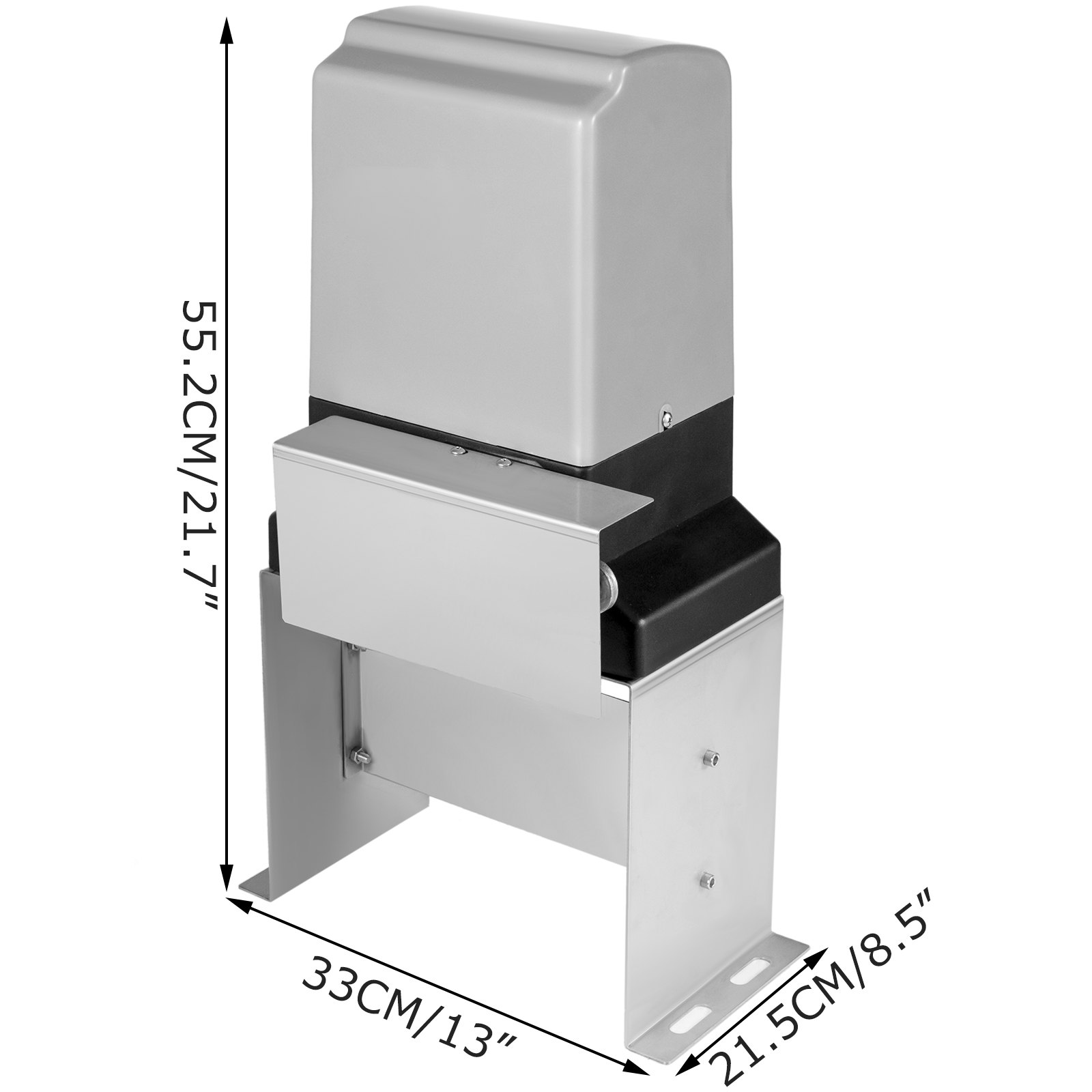 VEVOR Automatic 1800lb with Infrared Security Photocell Sensor with 2 Remote Controls Sliding Gate Opener Move Speed 40ft Per Min, Up to 1800 LBS, Silver