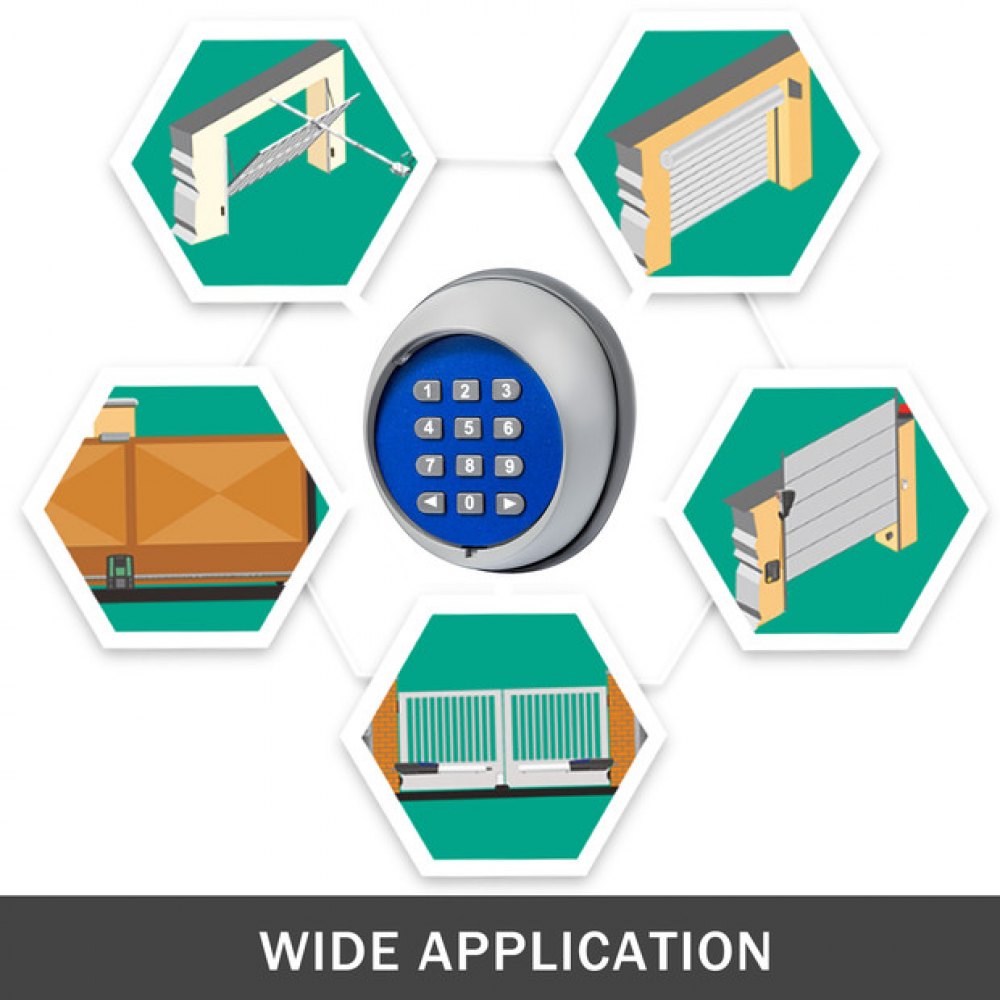 VEVOR Wireless Keypad Compatible with Automatic Gate Opener, Keyless for Sliding Gate Operator Panel