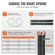 VEVOR Garage Door Torsion Springs, Pair of 0.207 x 2 x 22inch, 16000 Cycles, Garage Door Springs with Non-Slip Winding Bars, Gloves and Mounting Wrench, Electrophoresis Coated for Replacement