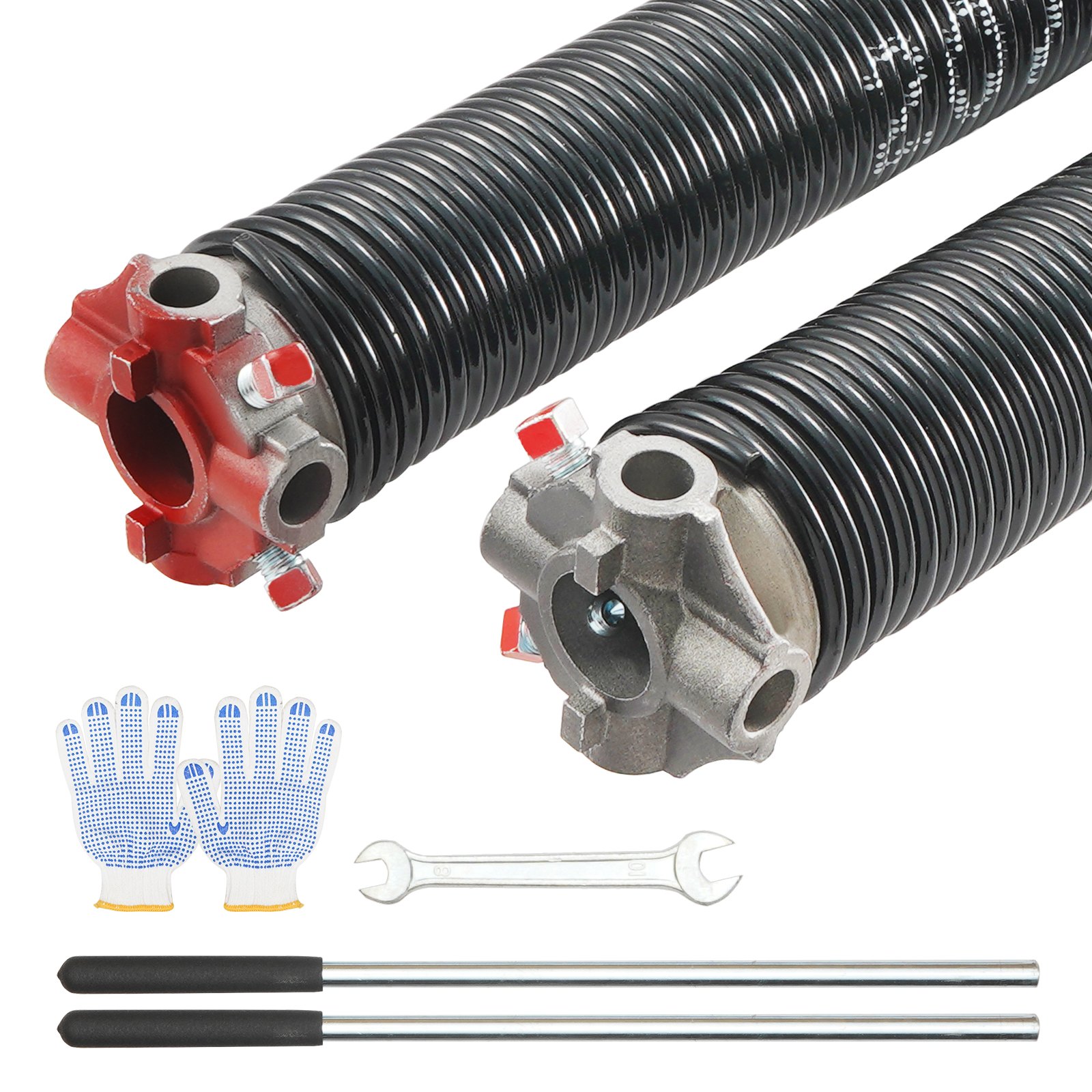 VEVOR Garage Door Torsion Springs Pair of 0.207 x 2 x 22inch with Winding Bars