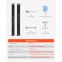 VEVOR Garage Door Torsion Springs, Pair of 0.207 x 2 x 24 in, 16000 Cycles, Electrophoresis Black Coated for Replacement, Garage Door Springs with Non-Slip Winding Bars, Gloves and Mounting Wrench