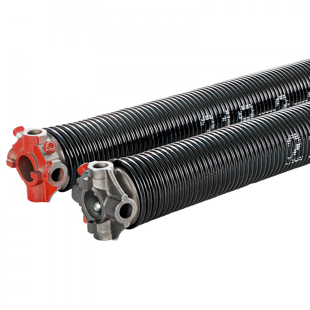 VEVOR Garage Door Torsion Springs, Pair of 0.218 x 2 x 24inch, 16000 Cycles, Garage Door Springs with Non-Slip Winding Bars, Gloves and Mounting Wrench, Electrophoresis Coated for Replacement