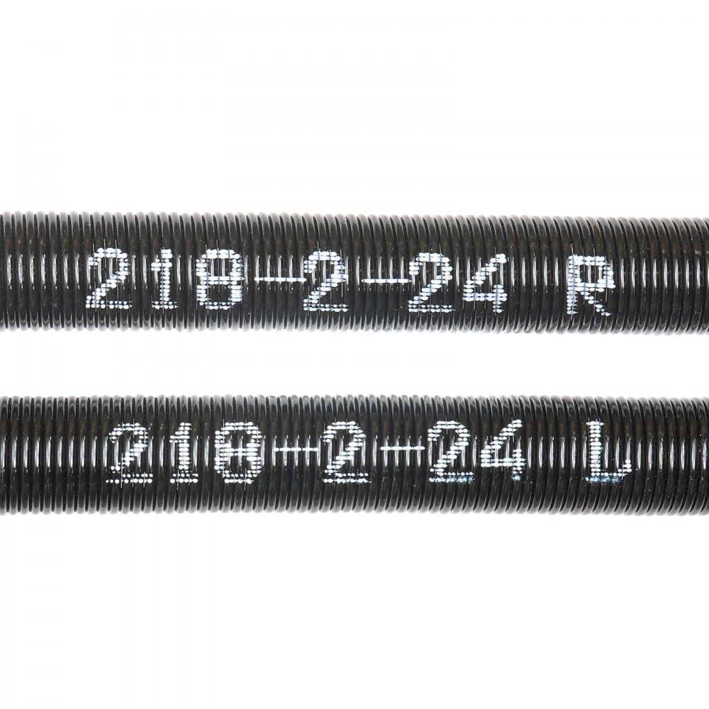 VEVOR Garage Door Torsion Springs, Pair of 0.218 x 2 x 24inch, 16000 Cycles, Garage Door Springs with Non-Slip Winding Bars, Gloves and Mounting Wrench, Electrophoresis Coated for Replacement