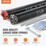 VEVOR Garage Door Torsion Springs, Pair of 0.218 x 2 x 24inch, 16000 Cycles, Garage Door Springs with Non-Slip Winding Bars, Gloves and Mounting Wrench, Electrophoresis Coated for Replacement