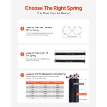 VEVOR Garage Door Torsion Springs Pair of 0.218 x 2 x 26 inch with Winding Bars