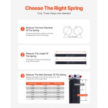 VEVOR Garage Door Torsion Springs Pair of 0.225 x 2 x 27 inch with Winding Bars