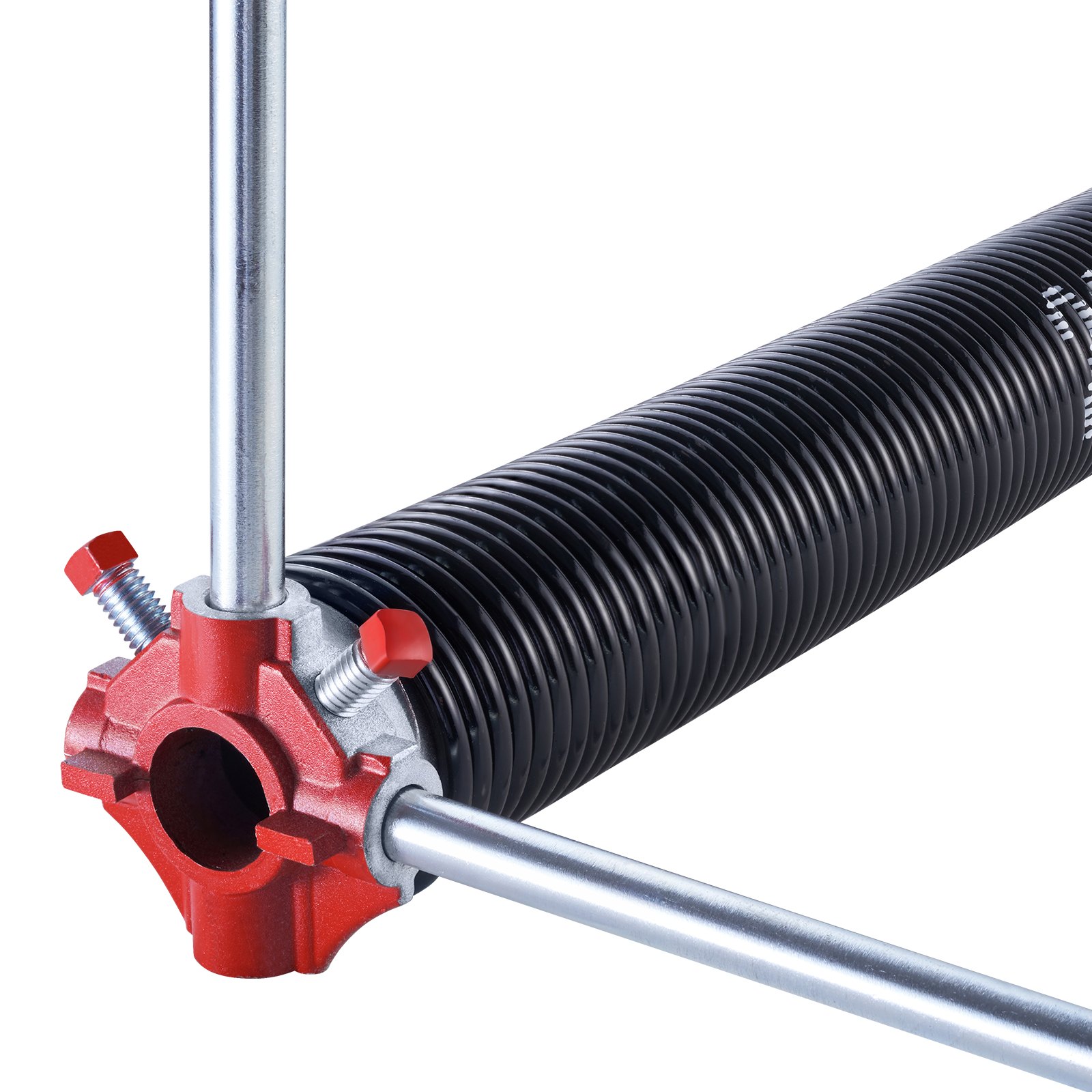 VEVOR Garage Door Torsion Springs, Pair of 0.225 x 2 x 27 in, 16000 Cycles, Electrophoresis Black Coated for Replacement, Garage Door Springs with Non-Slip Winding Bars, Gloves and Mounting Wrench