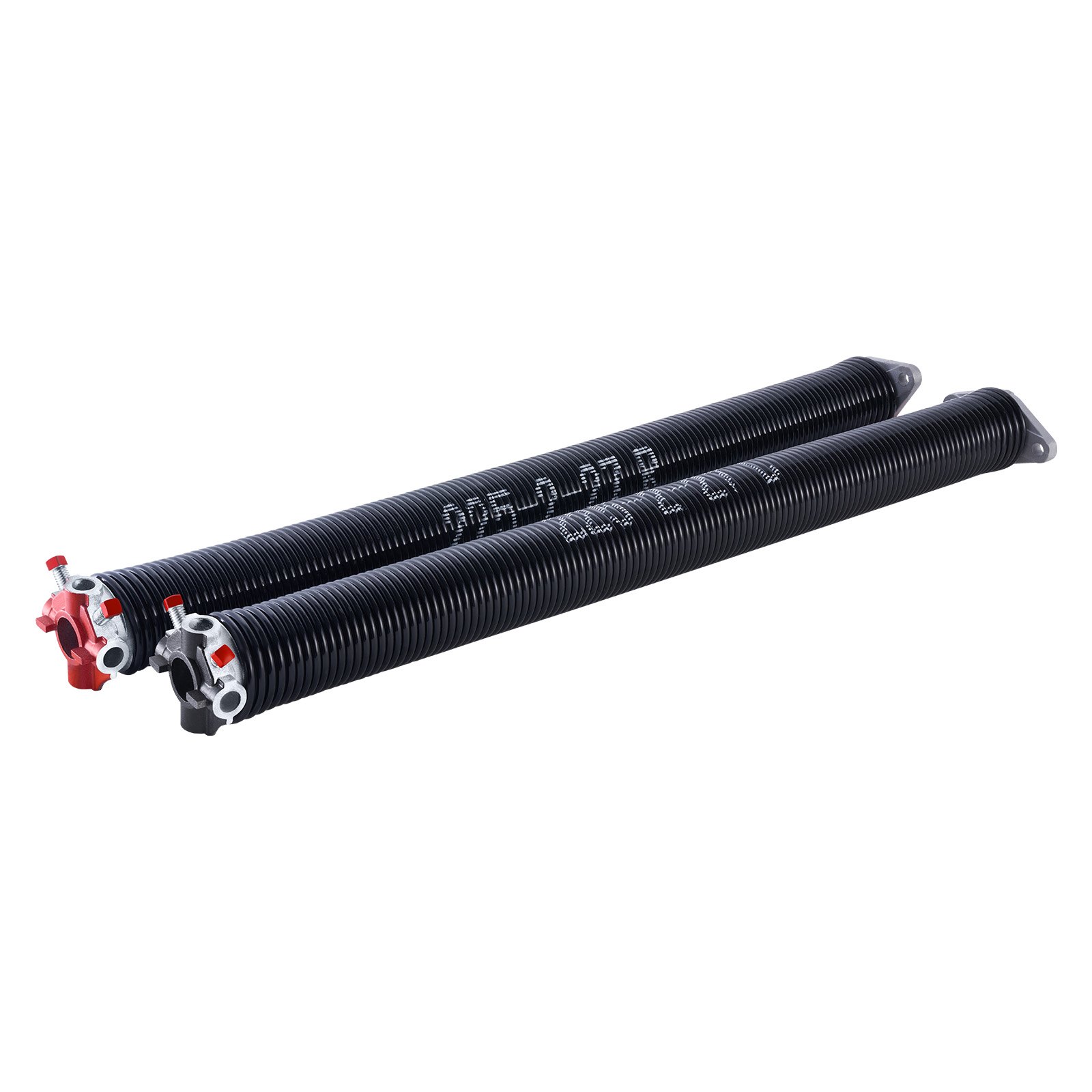 VEVOR Garage Door Torsion Springs, Pair of 0.225 x 2 x 27 in, 16000 Cycles, Electrophoresis Black Coated for Replacement, Garage Door Springs with Non-Slip Winding Bars, Gloves and Mounting Wrench
