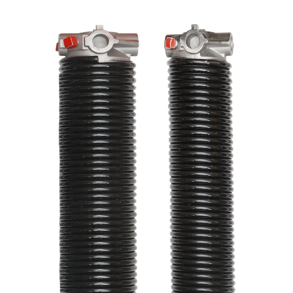 VEVOR Garage Door Torsion Springs, Pair of Φ6.35 x Φ50.8 x 711.2mm, 16000 Cycles, Garage Door Springs with Non-Slip Winding Bars, Gloves and Mounting Wrench, Electrophoresis Coated for Replacement