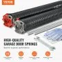VEVOR Garage Door Torsion Springs, Pair of 0.25 x 2 x 29inch, 16000 Cycles, Garage Door Springs with Non-Slip Winding Bars, Gloves and Mounting Wrench, Electrophoresis Coated for Replacement