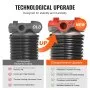 VEVOR Garage Door Torsion Springs, Pair of 0.25 x 2 x 29inch, 16000 Cycles, Garage Door Springs with Non-Slip Winding Bars, Gloves and Mounting Wrench, Electrophoresis Coated for Replacement