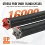 VEVOR Garage Door Torsion Springs, Pair of 0.25 x 2 x 29inch, 16000 Cycles, Garage Door Springs with Non-Slip Winding Bars, Gloves and Mounting Wrench, Electrophoresis Coated for Replacement