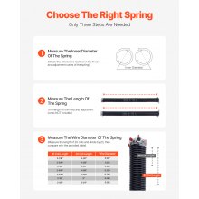 Ressorts de torsion pour porte de garage VEVOR, paire de 0,25 x 2 x 32 pouces avec barres d'enroulement