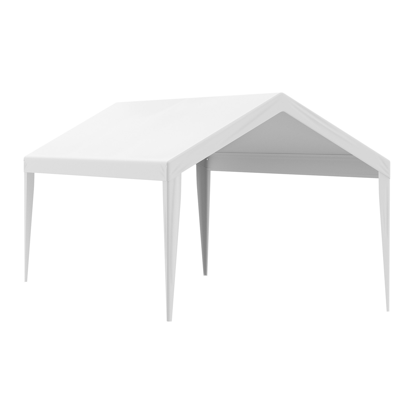 VEVOR Carport Replacement Canopy Cover 10 x 20 ft, Garage Top Tent Shelter Tarp Heavy-Duty Waterproof & UV Protected, Easy Installation with Ball Bungees,White (Only Top Cover, Frame Not Include)