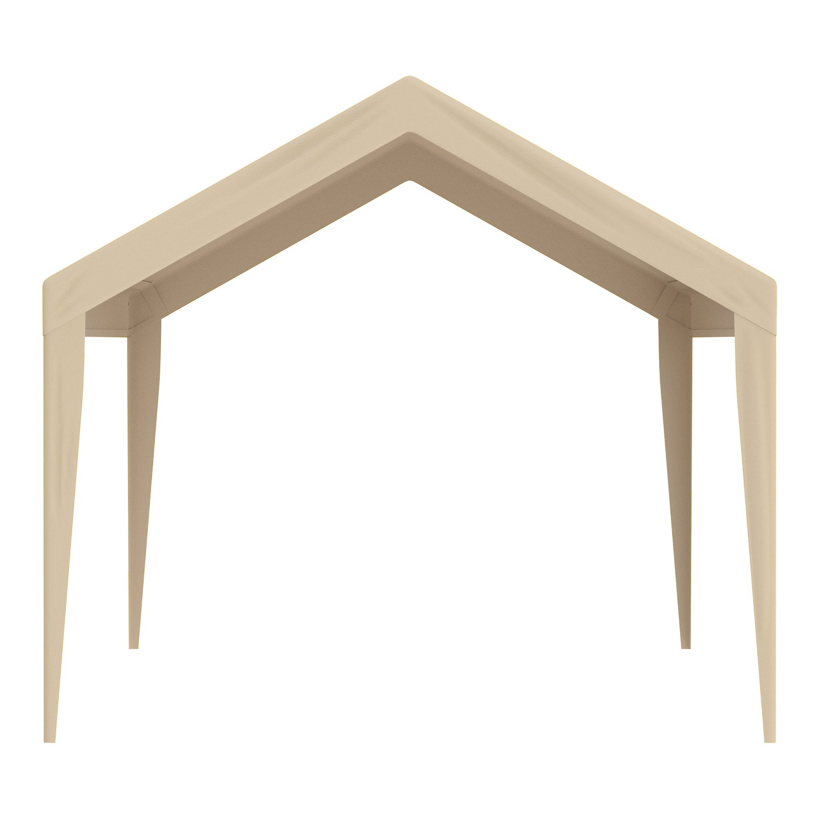 VEVOR Carport Replacement Canopy Cover 10 x 20 ft, Garage Top Tent Shelter Tarp Heavy-Duty Waterproof & UV Protected, Easy Installation with Ball Bungees,Beige (Only Top Cover, Frame Not Include)