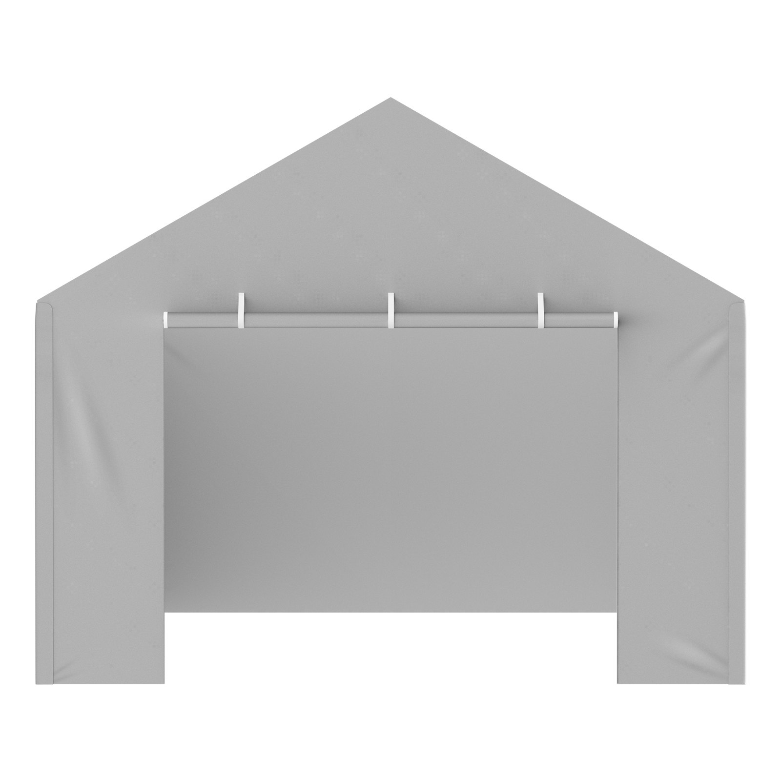 VEVOR Carport Replacement Canopy Cover Side Wall 12 x 20 ft, Garage Tent Shelter Tarp Heavy-Duty Waterproof & UV Protected, Easy Installation with Ball Bungees,Grey (Top and Frame Not Included)
