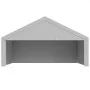 VEVOR Carport Replacement Canopy, 20 x 20 ft Potable Garage Tent Top Tarp with Sidewalls, UV-Resistant & Waterproof, Heavy Duty Car Shelter Tarp with Ball Buggees, Grey, Frame Not Included