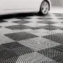 VEVOR Interlocking Drainage Mats 100 Pack 300x300 mm Black Floor Tiles, for Garages Basements Car Wash Shops, Non-Slip Heavy-Duty PP Modular Interlocking Cushion, 15 mm Thickened, Easy to Clean