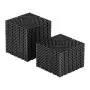 VEVOR Interlocking Drainage Mats 100 Pack 300x300 mm Black Floor Tiles, for Garages Basements Car Wash Shops, Non-Slip Heavy-Duty PP Modular Interlocking Cushion, 15 mm Thickened, Easy to Clean