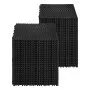 VEVOR összekapcsolódó vízelvezető szőnyeg, 12” x 12” moduláris összekapcsolódó párna, 50 db illesztő vízelvezető szőnyeg, csúszásmentes fekete PP vízelvezető padlólap és zuhanyszőnyeg, garázsba, kertbe, konyhába és kültérre
