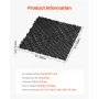 VEVOR Interlocking Drainage Mat, 31 x 31 cm Modular Interlocking Cushion, 55 Pcs Splicing Drainage Mats, Non-Slip Black PP Drainage Floor Tile and Shower Mat, for Garage, Garden, Kitchen & Outdoor