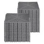 VEVOR összekapcsolódó vízelvezető szőnyeg, 12” x 12” moduláris összekapcsolódó párna, 40 db illesztő vízelvezető szőnyeg, csúszásmentes szürke PP vízelvezető padlólap és zuhanyszőnyeg, garázsba, kertbe, konyhába és kültérre