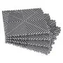 VEVOR összekapcsolódó vízelvezető szőnyeg, 12” x 12” moduláris összekapcsolódó párna, 12 db illesztő vízelvezető szőnyeg, csúszásmentes szürke PP vízelvezető padlólap és zuhanyszőnyeg, garázsba, kertbe, konyhába és kültérre