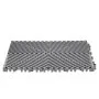 VEVOR összekapcsolódó vízelvezető szőnyeg, 12” x 12” moduláris összekapcsolódó párna, 12 db illesztő vízelvezető szőnyeg, csúszásmentes szürke PP vízelvezető padlólap és zuhanyszőnyeg, garázsba, kertbe, konyhába és kültérre