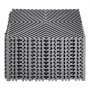 VEVOR összekapcsolódó vízelvezető szőnyeg, 12” x 12” moduláris összekapcsolódó párna, 12 db illesztő vízelvezető szőnyeg, csúszásmentes szürke PP vízelvezető padlólap és zuhanyszőnyeg, garázsba, kertbe, konyhába és kültérre